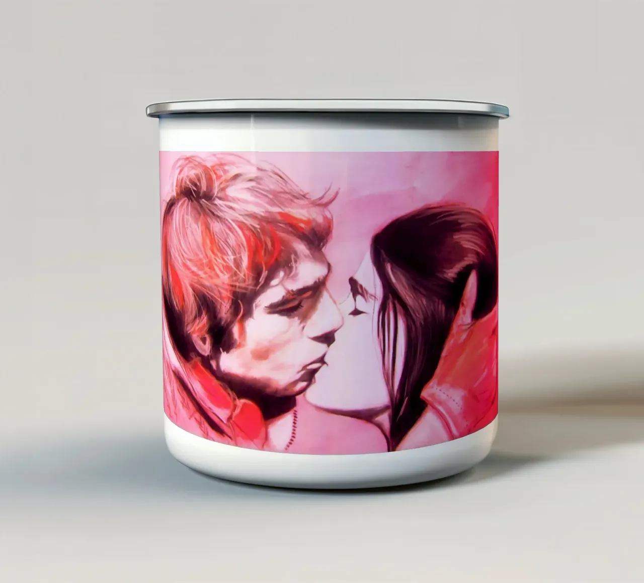 Love! tazza in smalto da Happy 😃 Art 🎨 by Christine Schnoell