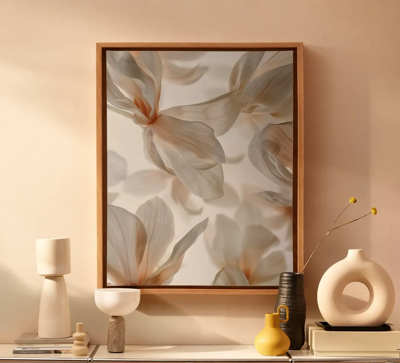 Floating Botanica canvas with Floater frame by PhotoVibe Decor