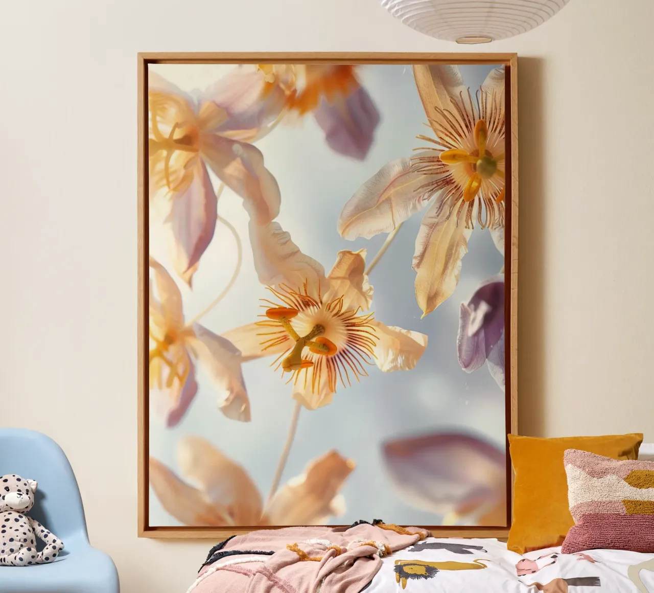 Floating Botanica canvas with Floater frame by PhotoVibe Decor