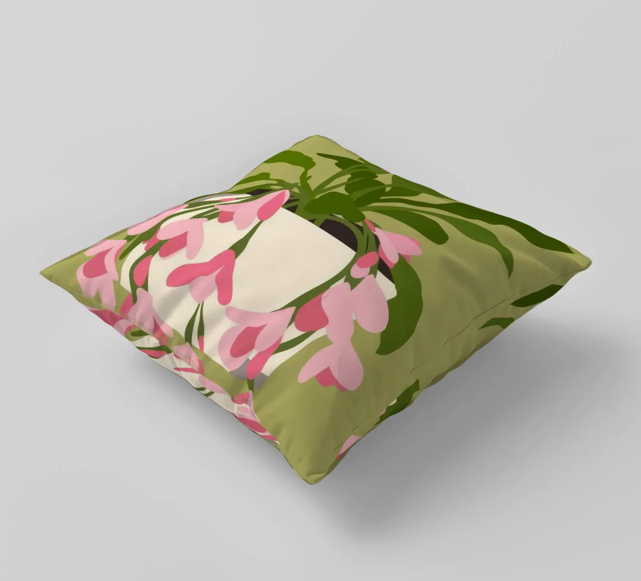 Flowering Plant decorative cushion by Seren Liodra