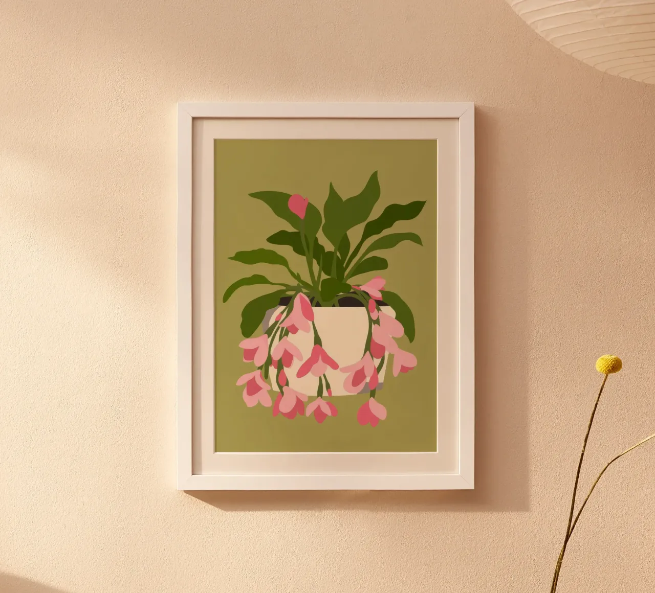 Pianta da fiore poster con telaio in alluminio da Seren Liodra