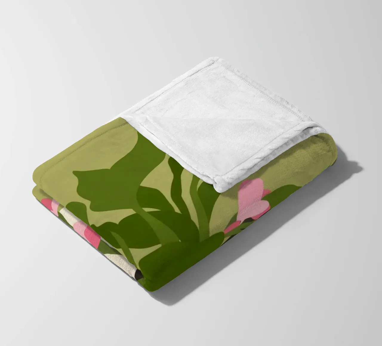 Flowering Plant fleece blanket by Seren Liodra