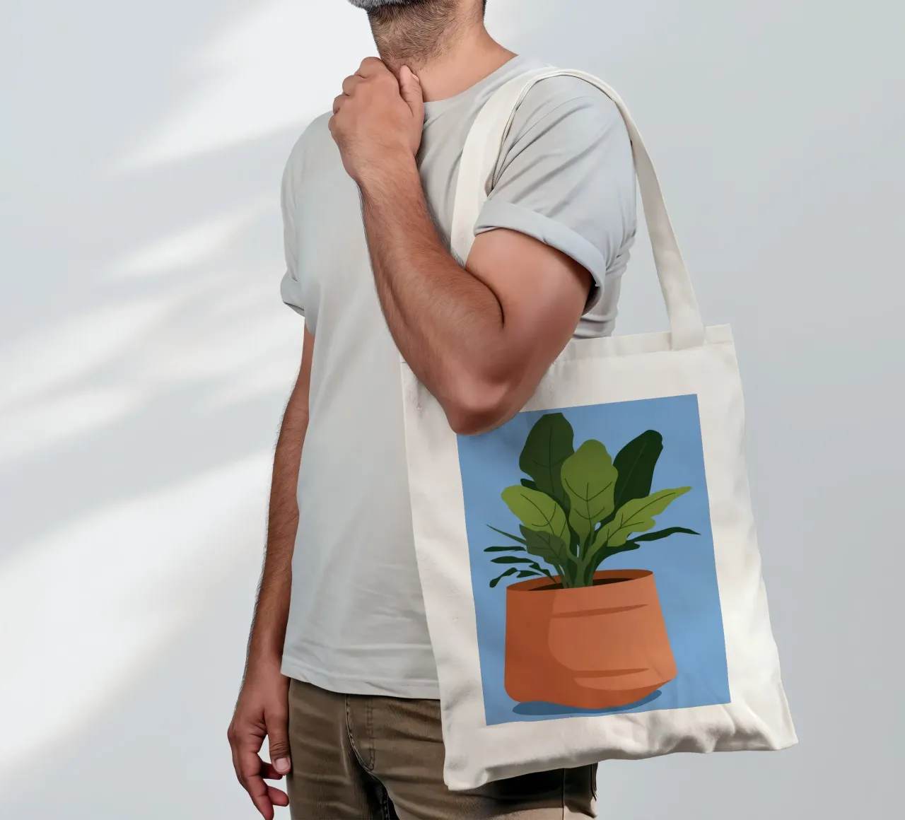 Potted Foliage tote bag by Seren Liodra