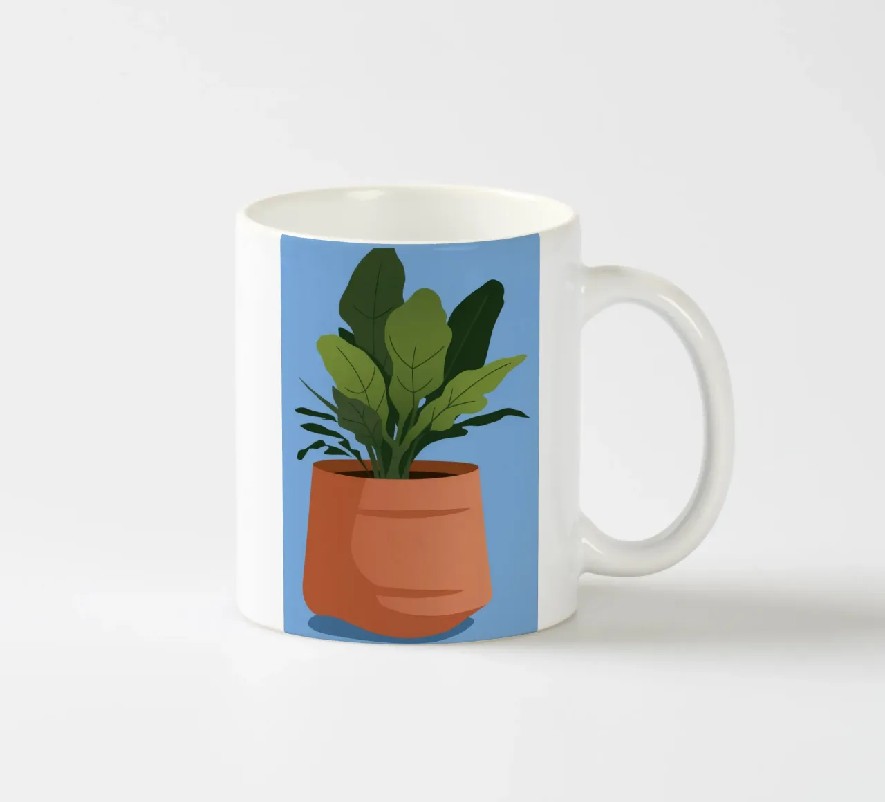 Fogliame in vaso tazza in ceramica da Seren Liodra