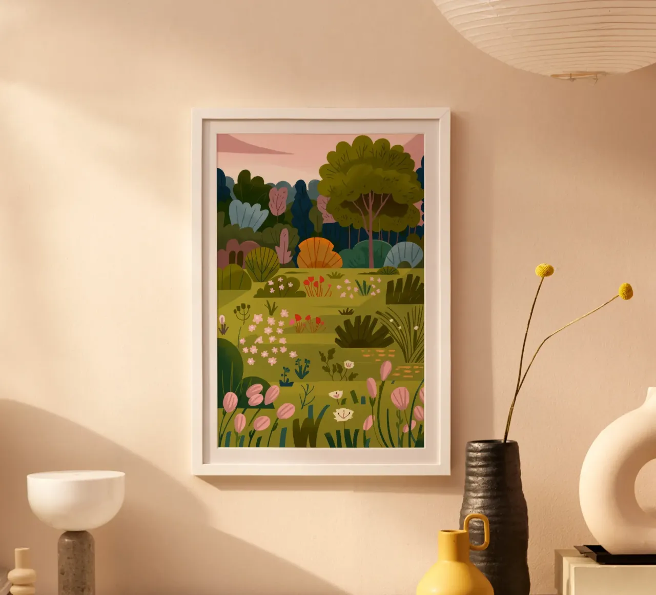 Scena di giardino carta hahnemühle da Seren Liodra