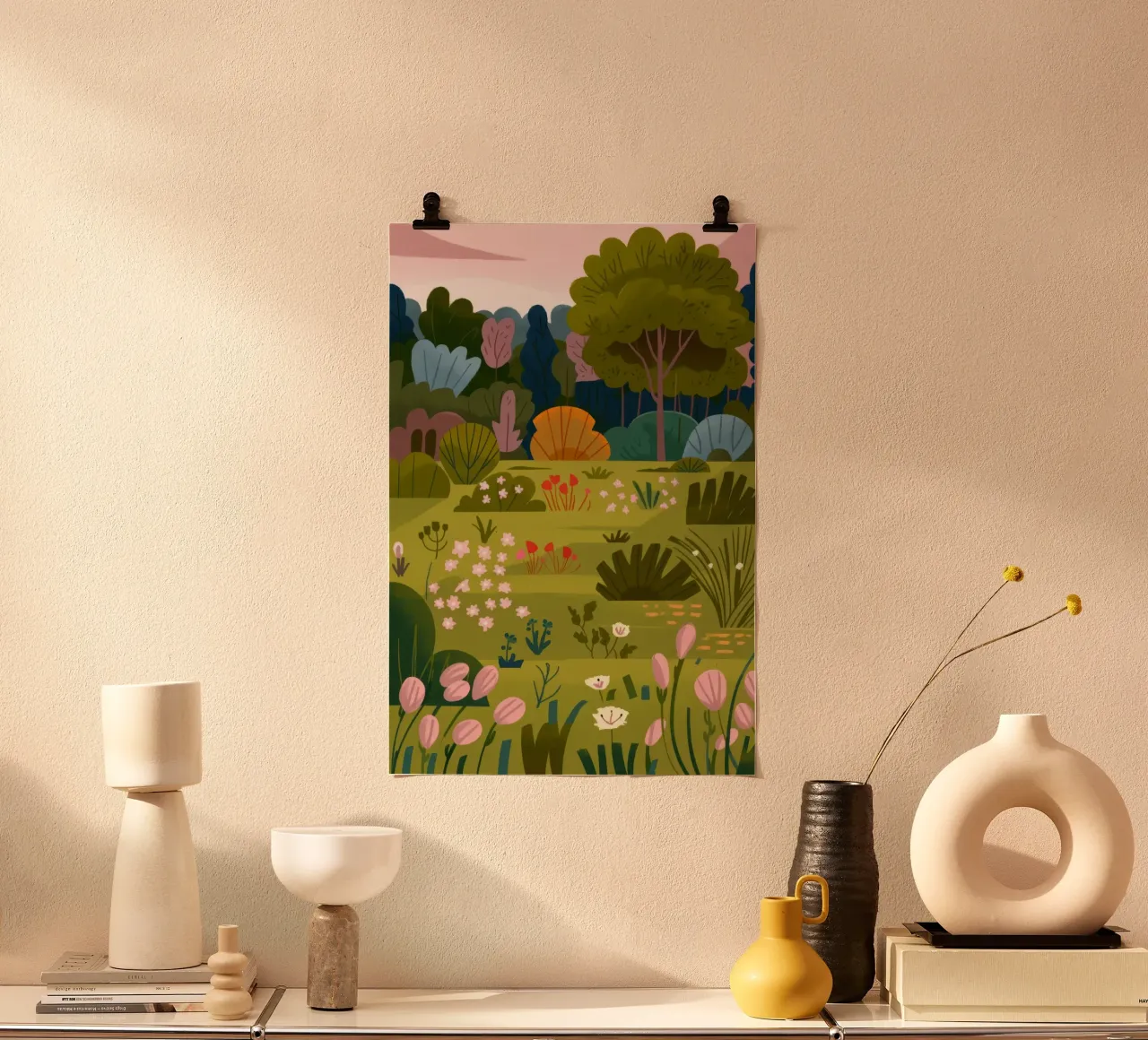 Scena di giardino carta hahnemühle da Seren Liodra