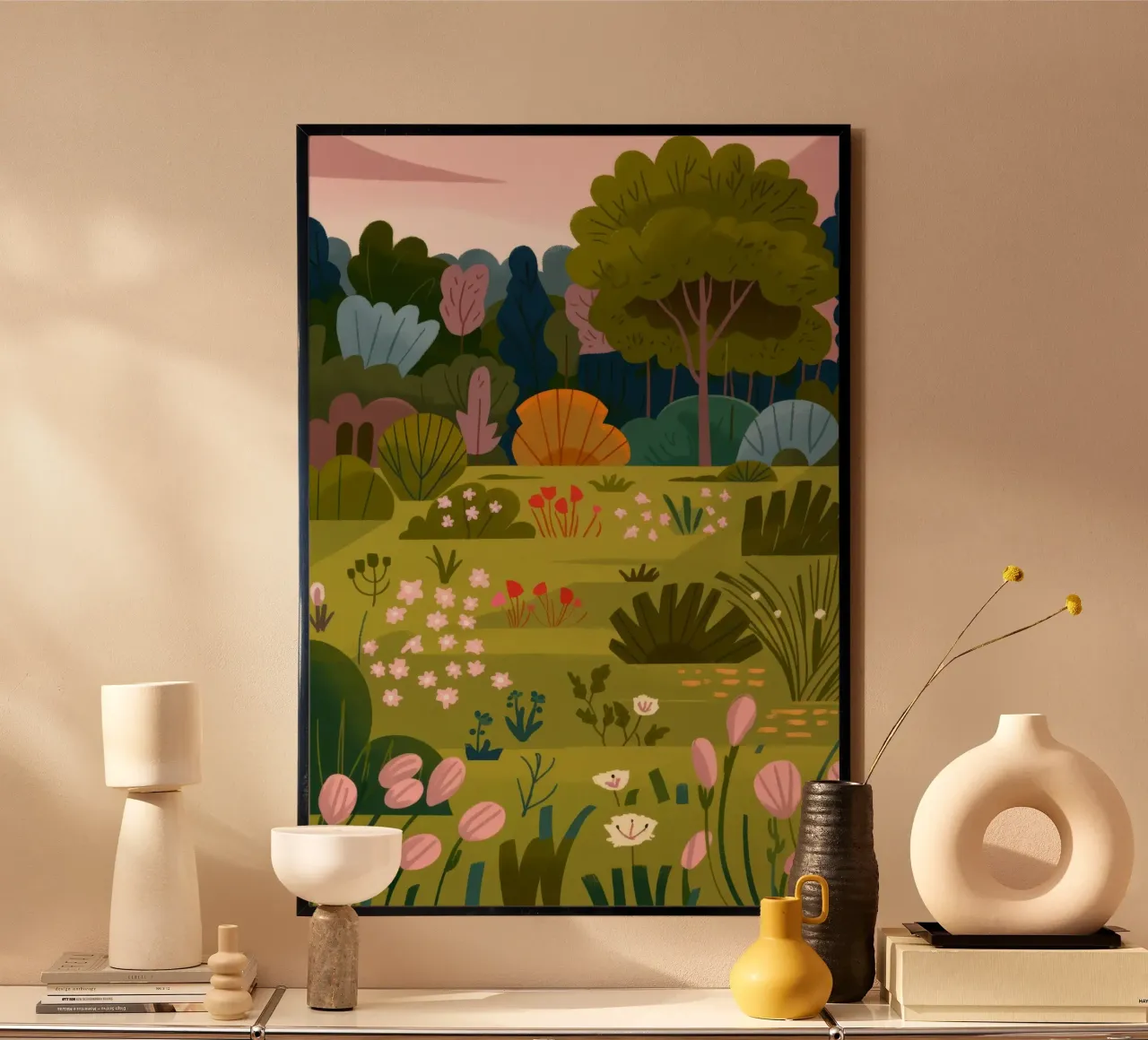 Scena di giardino carta hahnemühle da Seren Liodra