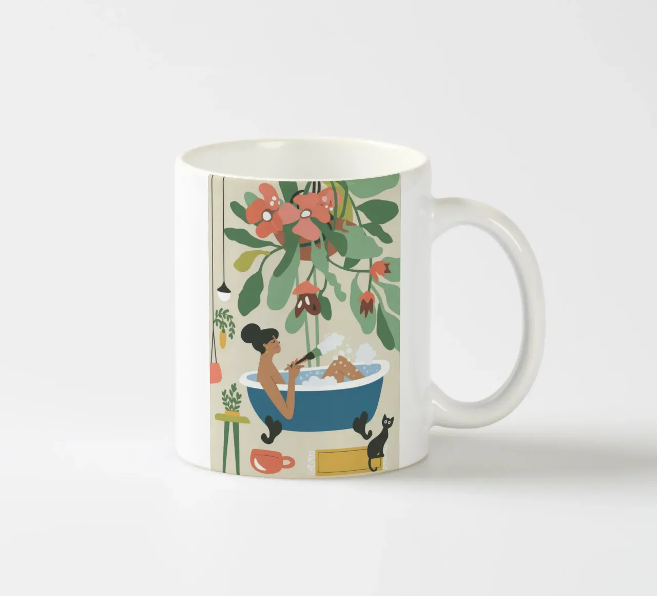 Bath Time ceramic mug by Seren Liodra