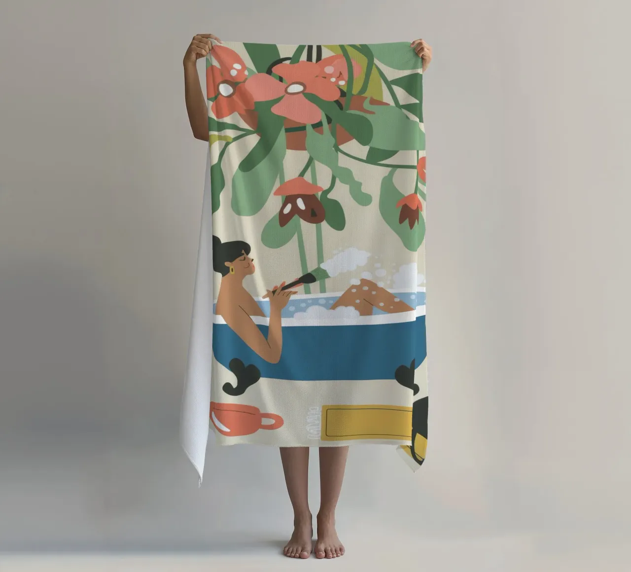 Badtijd strandhanddoek van Seren Liodra