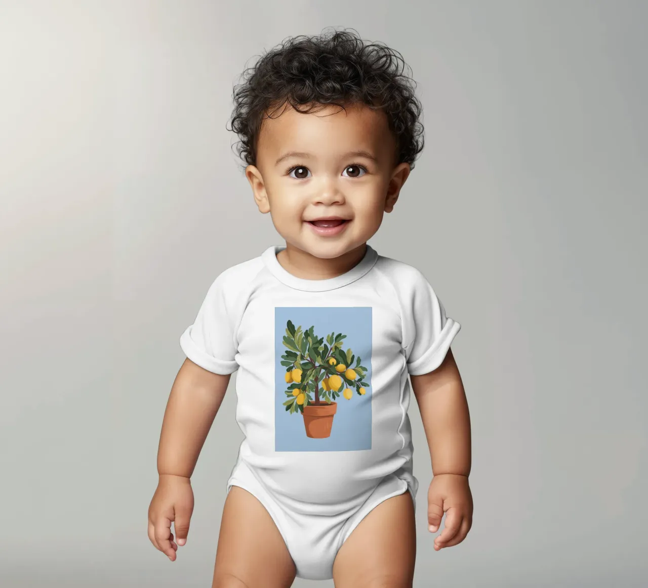 Albero dei limoni body neonato maniche corte da Seren Liodra