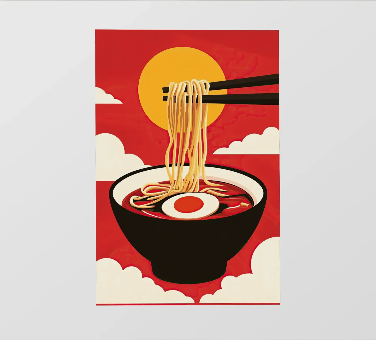 Poster di design per spaghetti Ramen giapponesi pellicola backlit da Autofocus