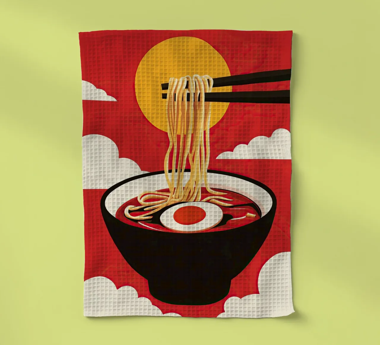 Poster di design per spaghetti Ramen giapponesi canovaccio da cucina da Autofocus