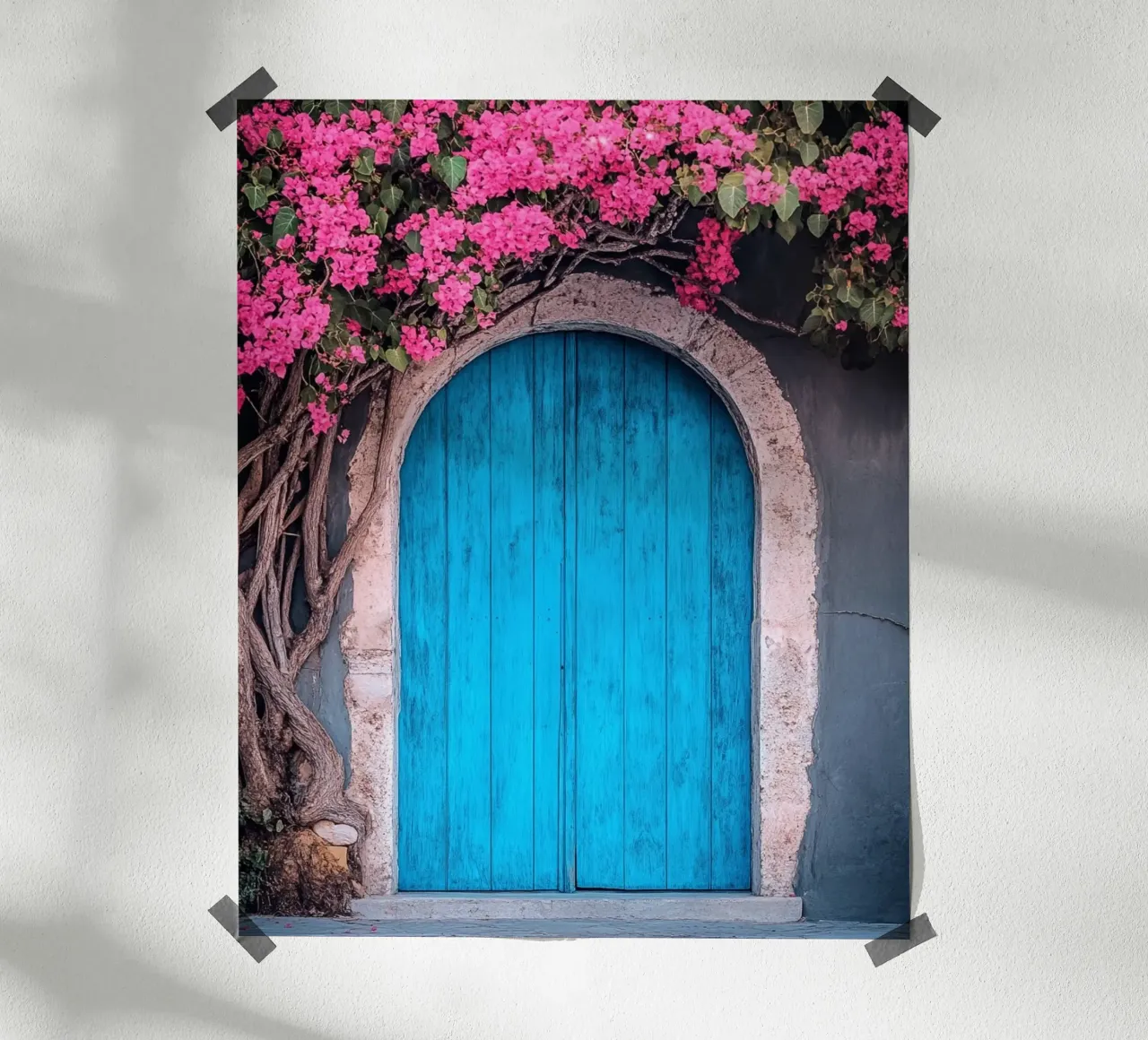 Les vibrations de Santorin poster de PhotoVibe Decor