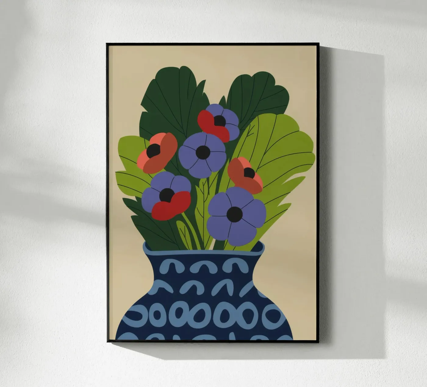 Floral Vase acryl van Seren Liodra