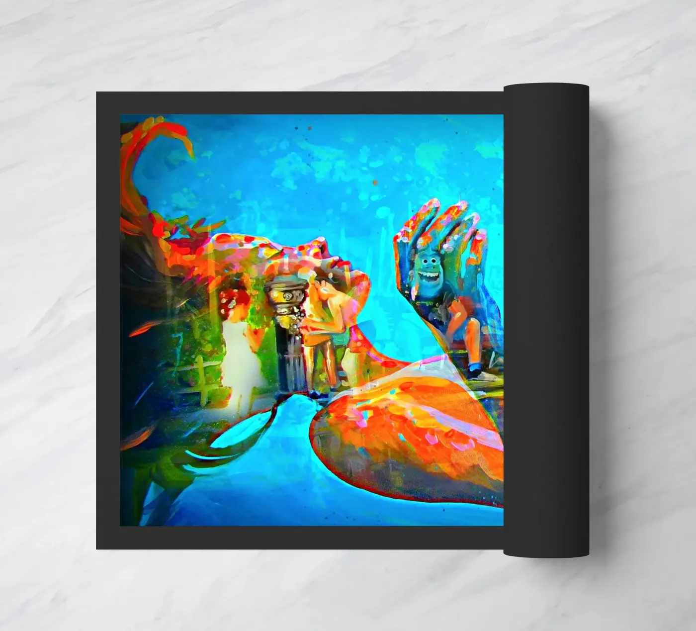 Schwebend Fußmatte von Happy 😃 Art 🎨 by Christine Schnoell