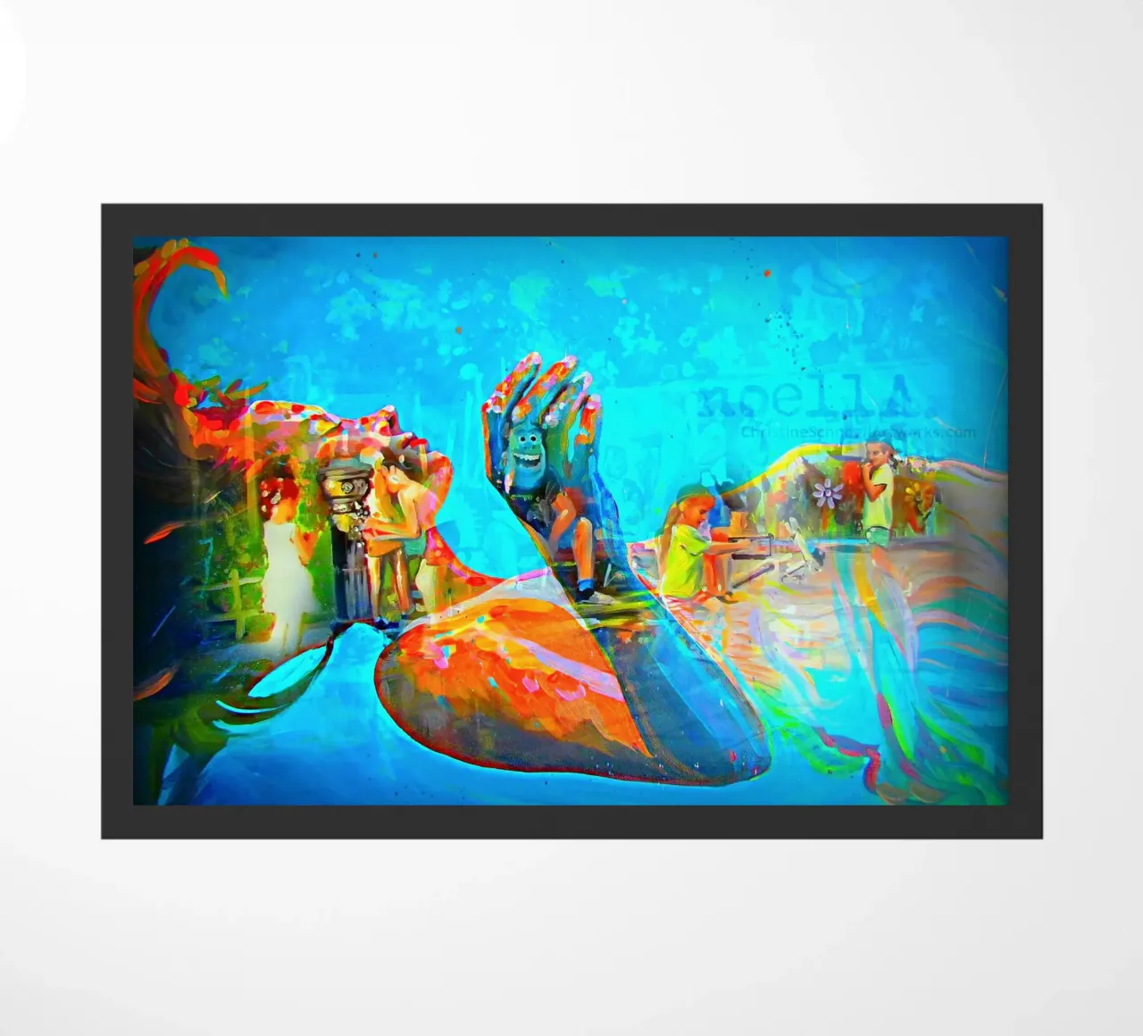 Schwebend doormat by Happy 😃 Art 🎨 by Christine Schnoell