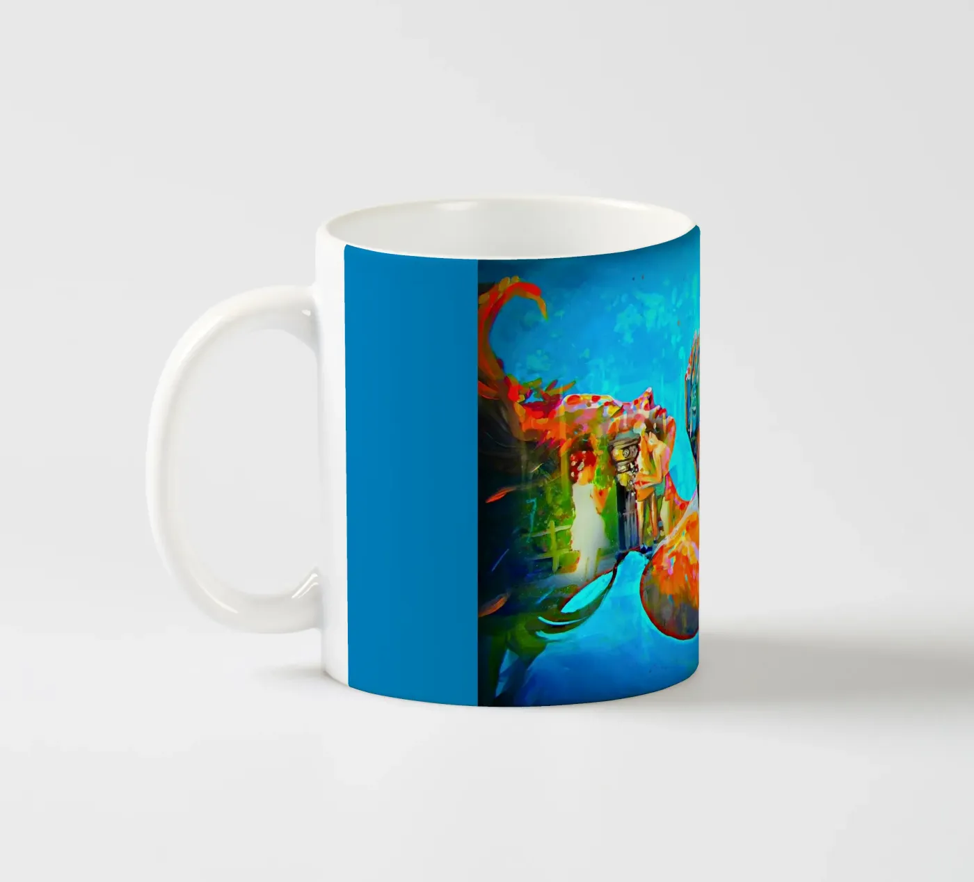 Schwebend ceramic mug by Happy 😃 Art 🎨 by Christine Schnoell