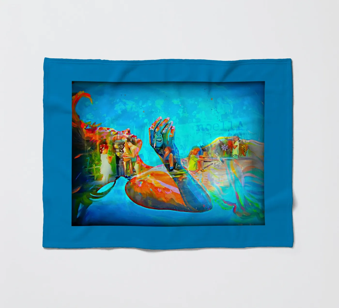 Schwebend Fleecedecke von Happy 😃 Art 🎨 by Christine Schnoell