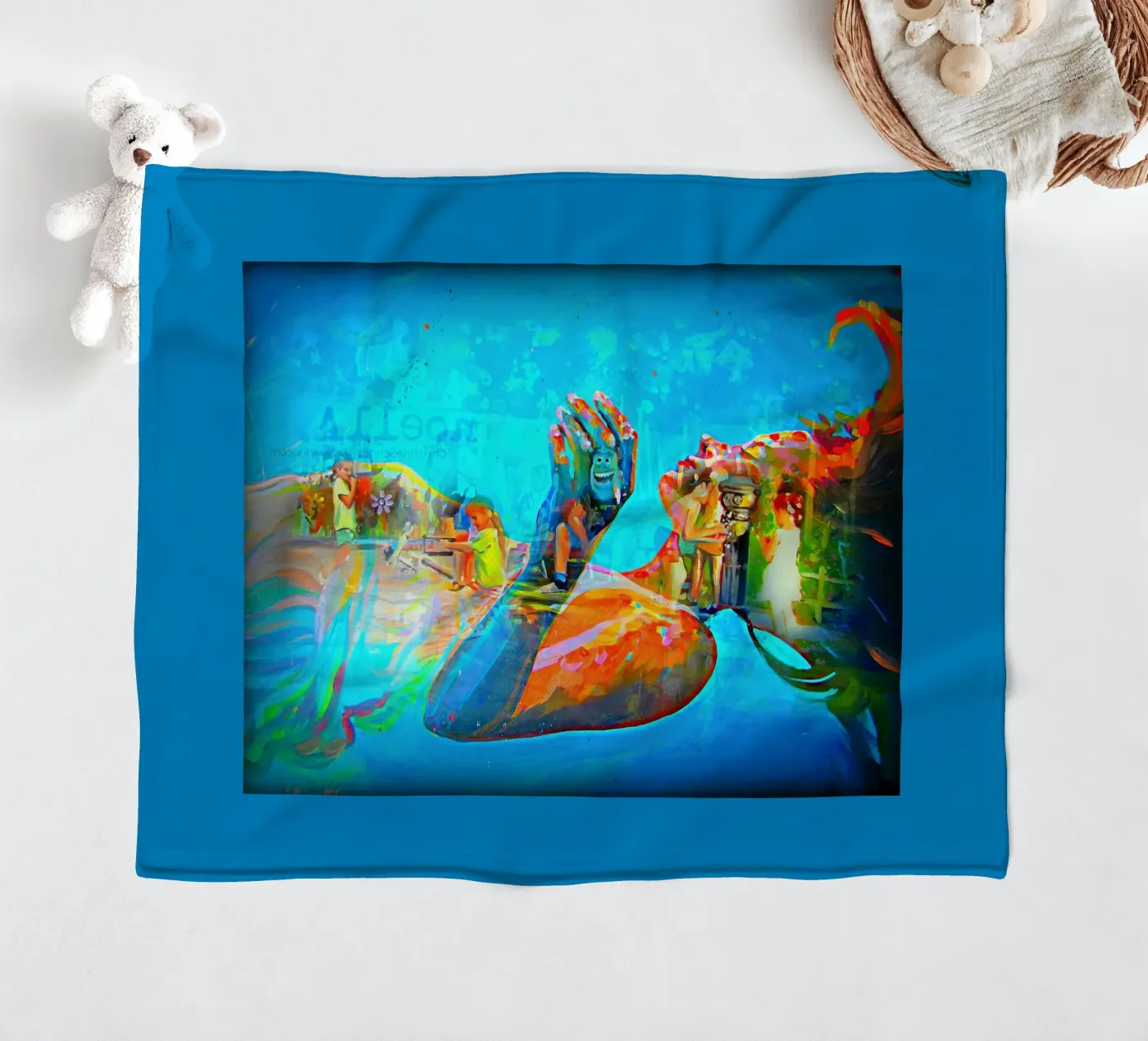 Schwebend Fleecedecke von Happy 😃 Art 🎨 by Christine Schnoell