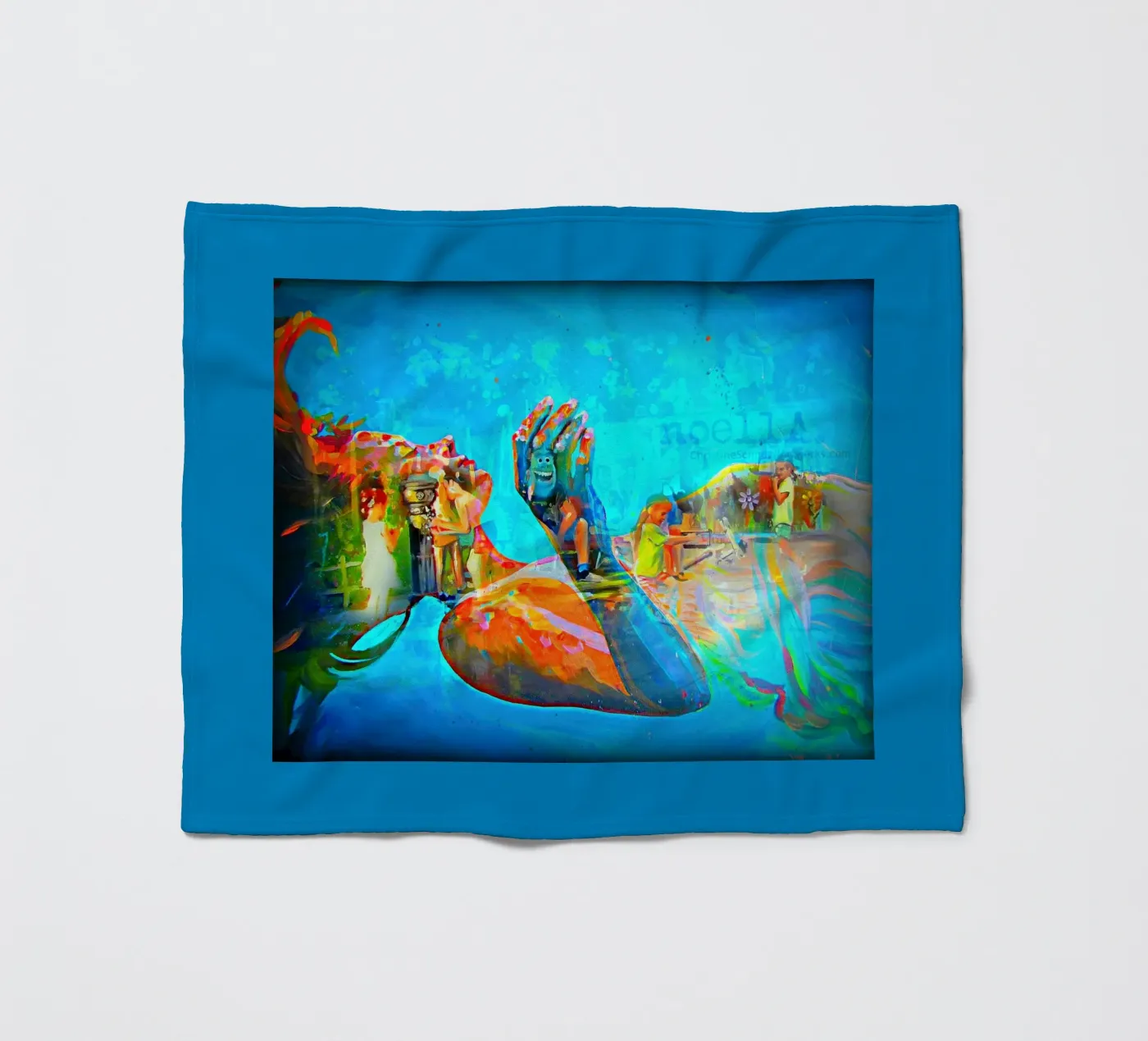 Schwebend Fleecedecke von Happy 😃 Art 🎨 by Christine Schnoell