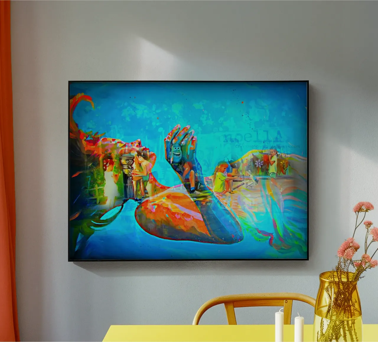 Schwebend plexiglass da Happy 😃 Art 🎨 by Christine Schnoell