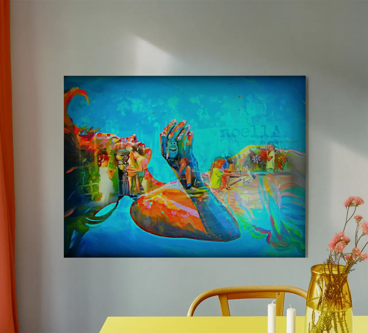 Schwebend plexiglass da Happy 😃 Art 🎨 by Christine Schnoell