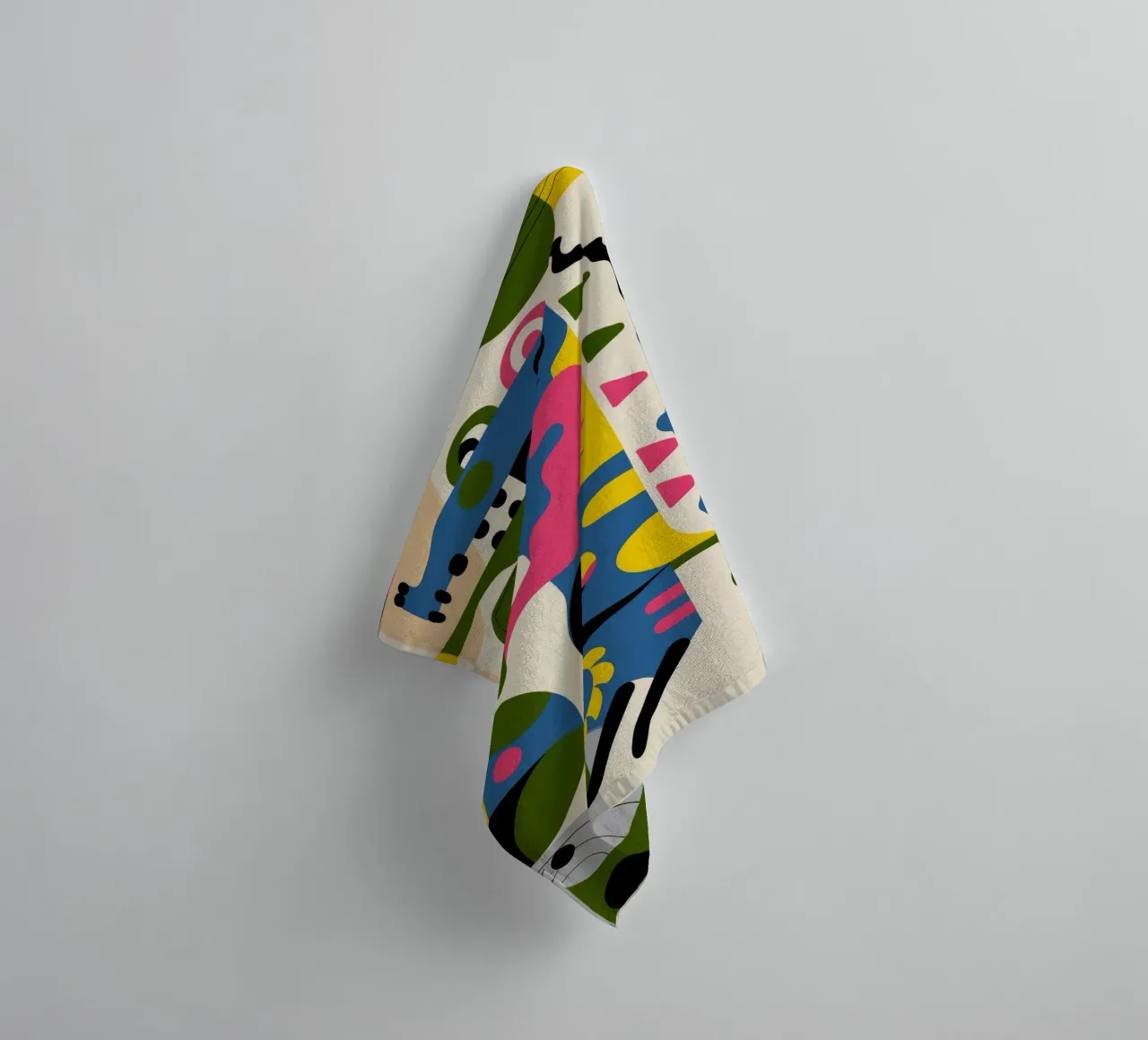 Abstract Shapes towel by Seren Liodra