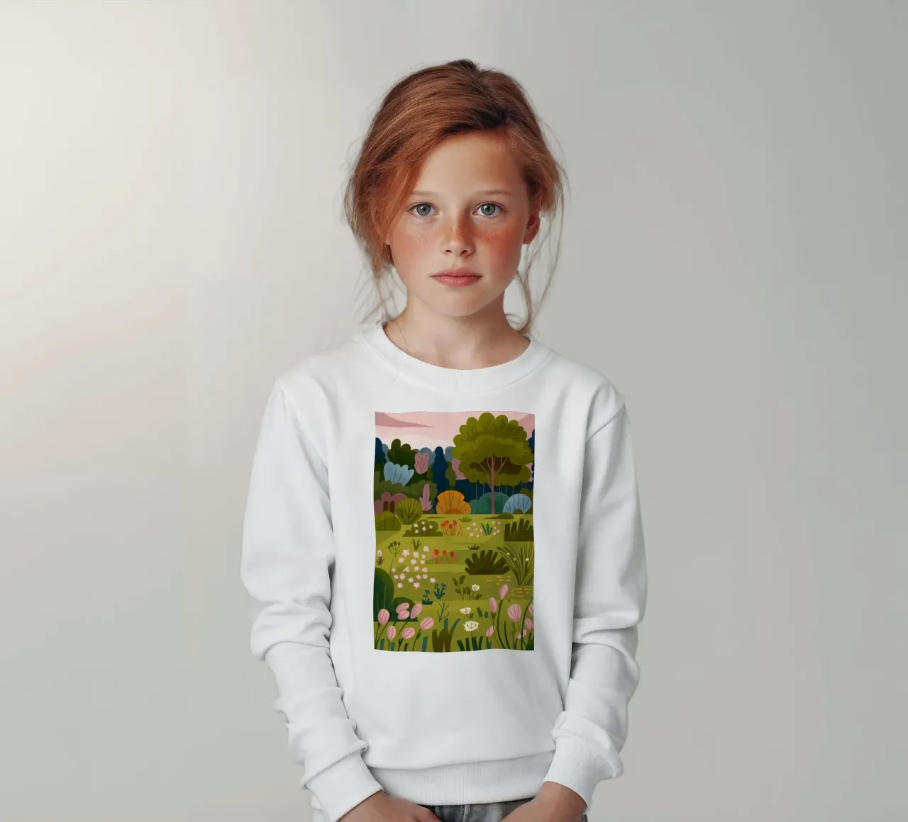 Scena di giardino felpa bambino da Seren Liodra