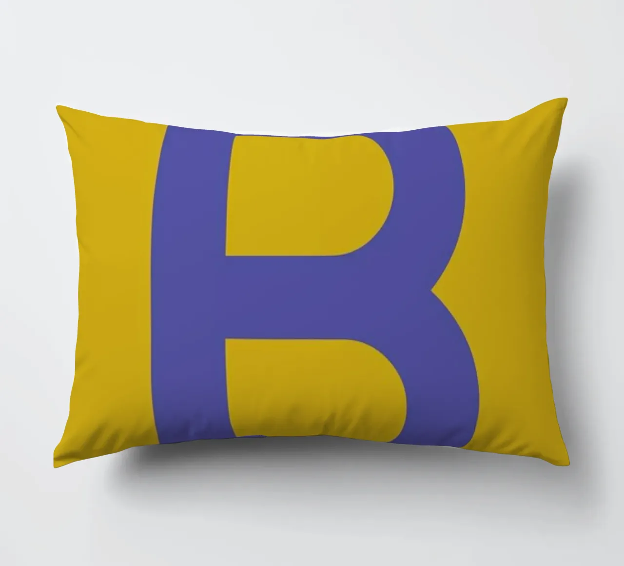 Yellow Letter B decorative cushion by Studio One