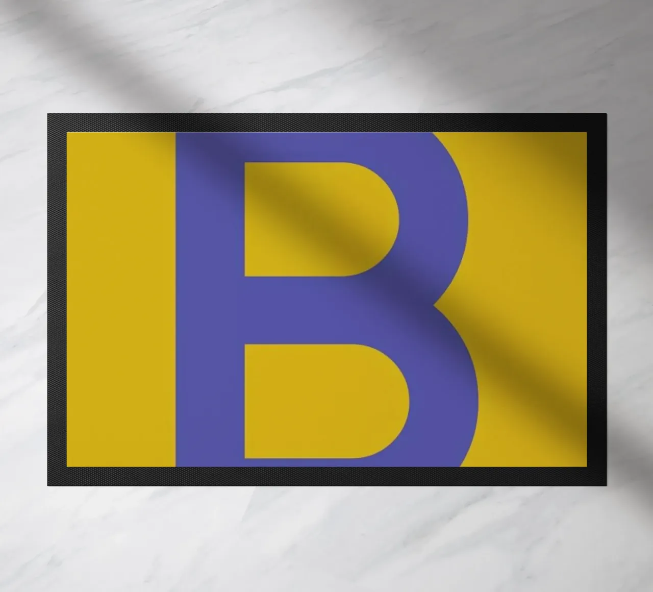 Yellow Letter B deurmat van Studio One