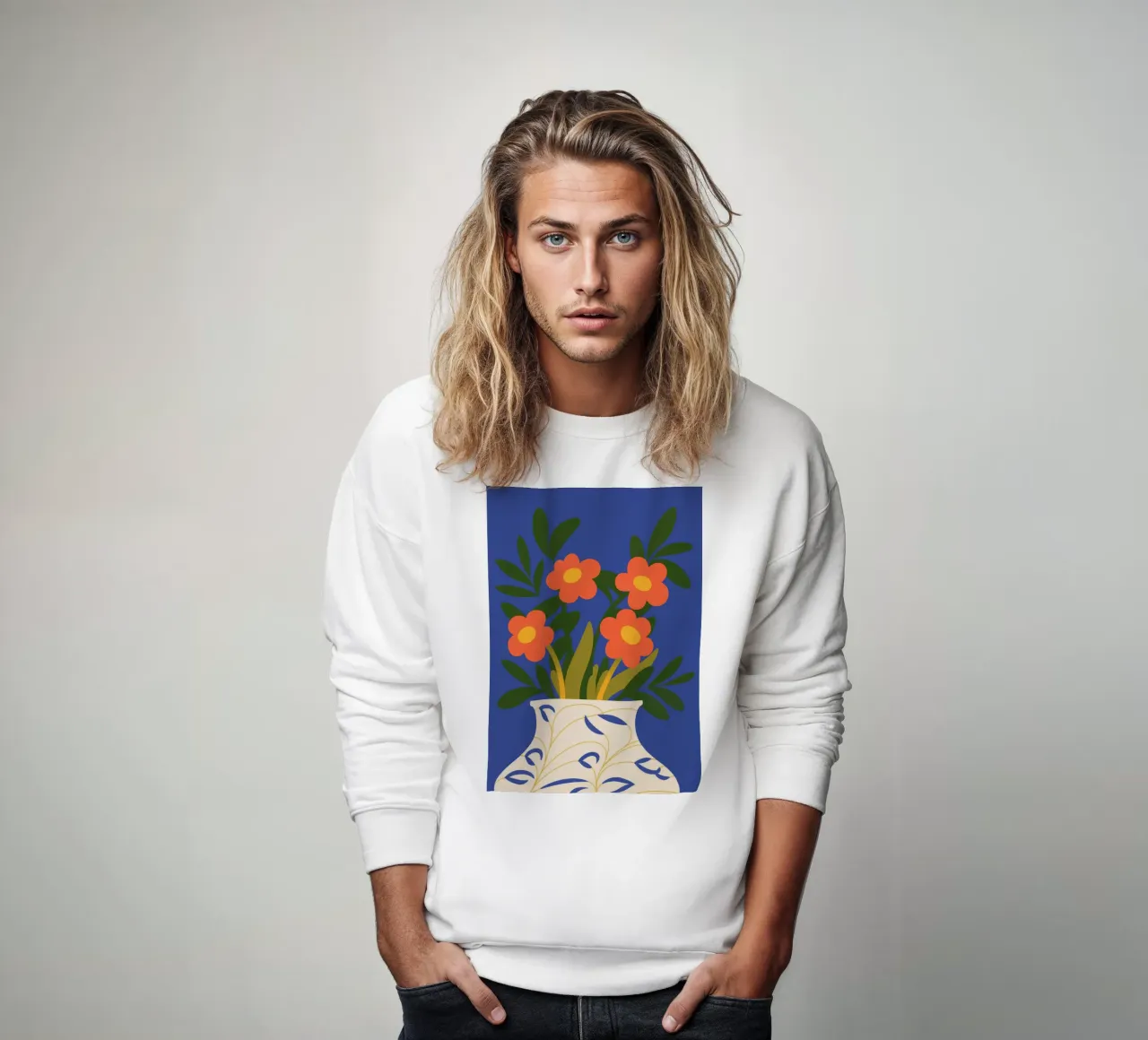 Fiori rosa felpa da Seren Liodra