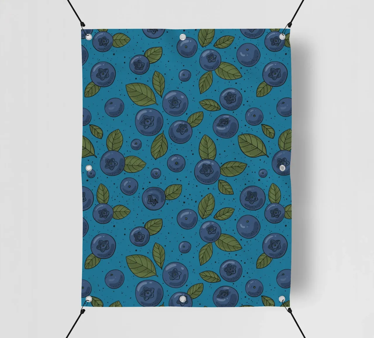 Mirtilli su blu telo in pvc da Painted Nature