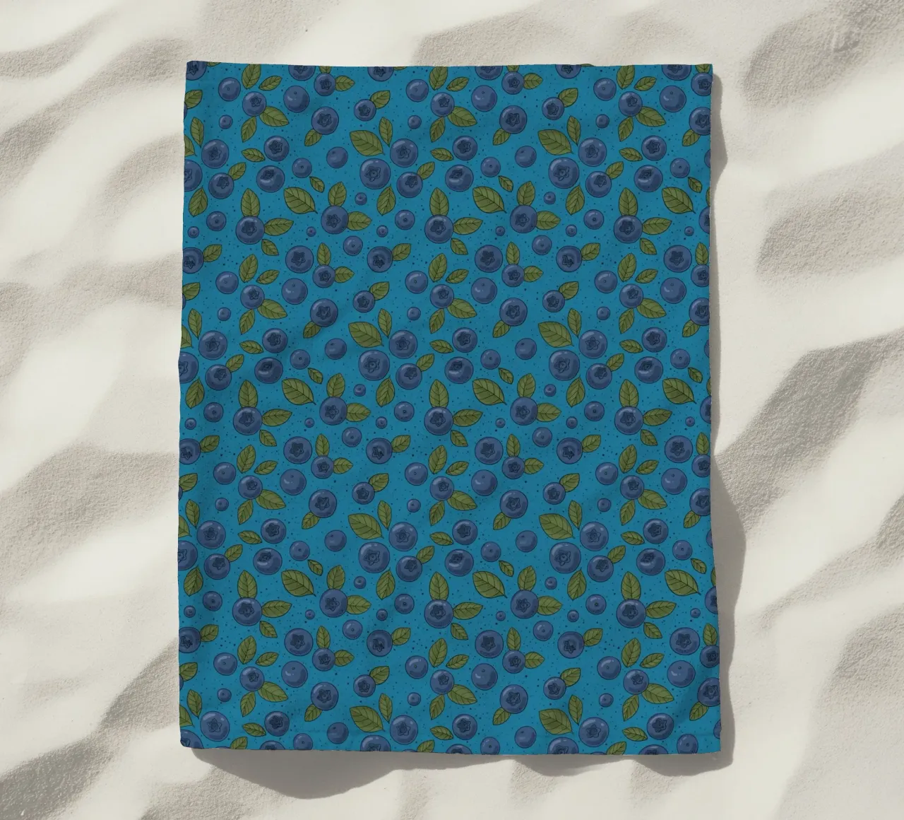 Mirtilli su blu telo mare da Painted Nature