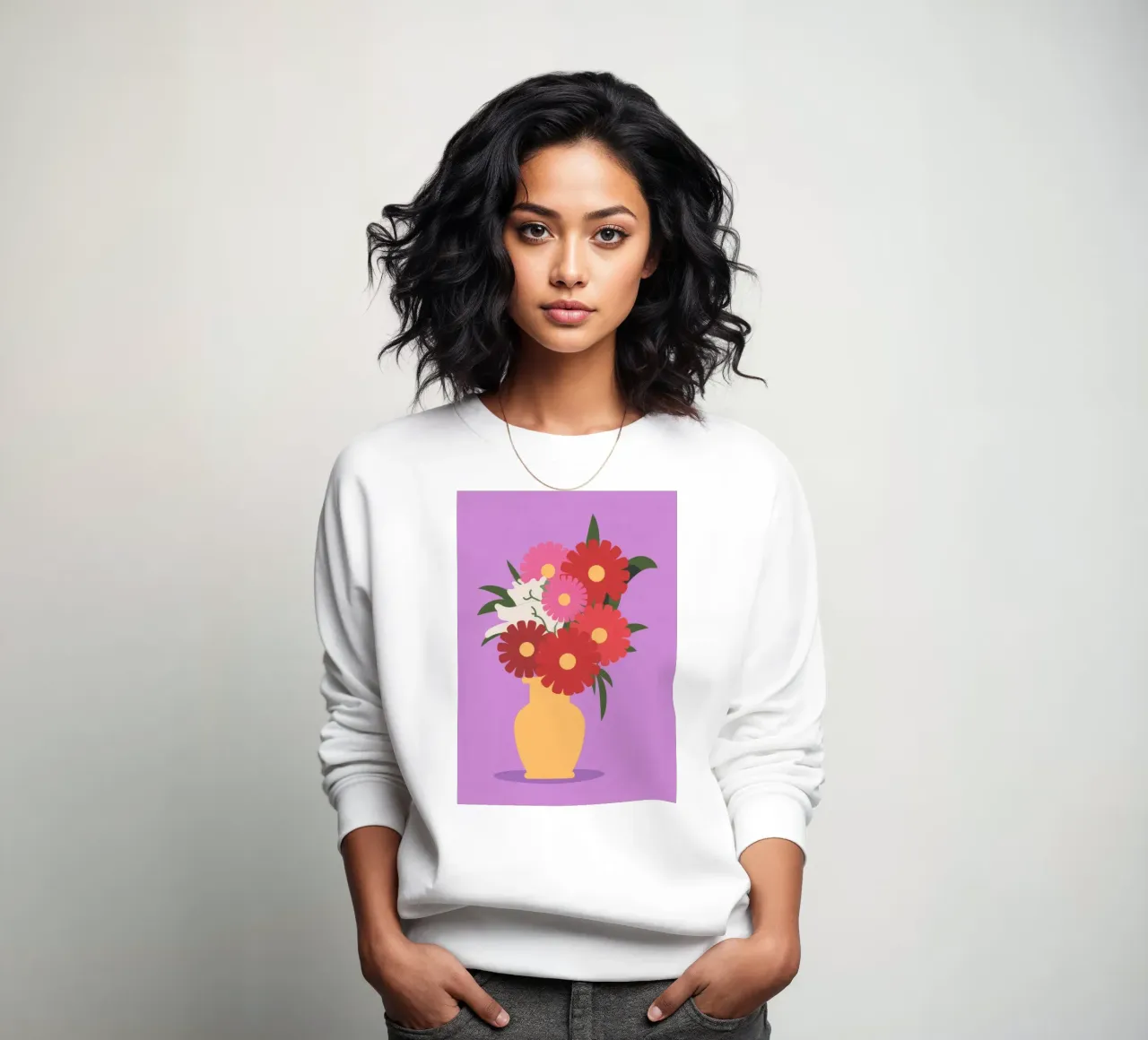 Gestreifte Vase Sweatshirt von Seren Liodra