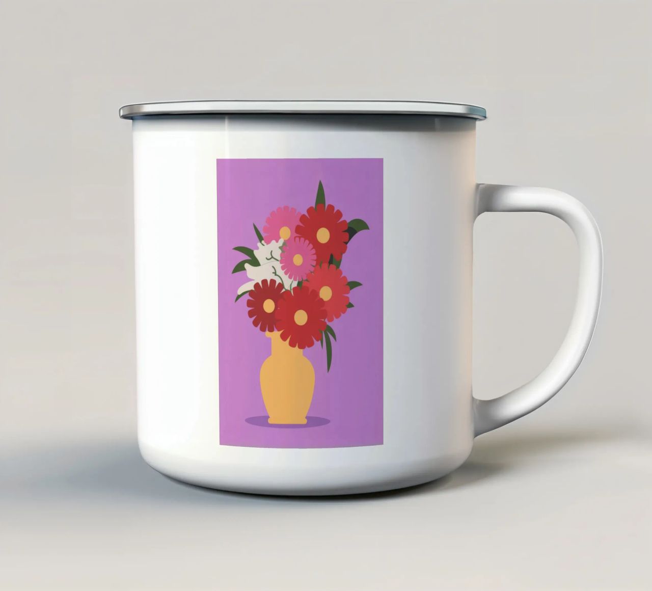 Vaso a righe tazza in smalto da Seren Liodra