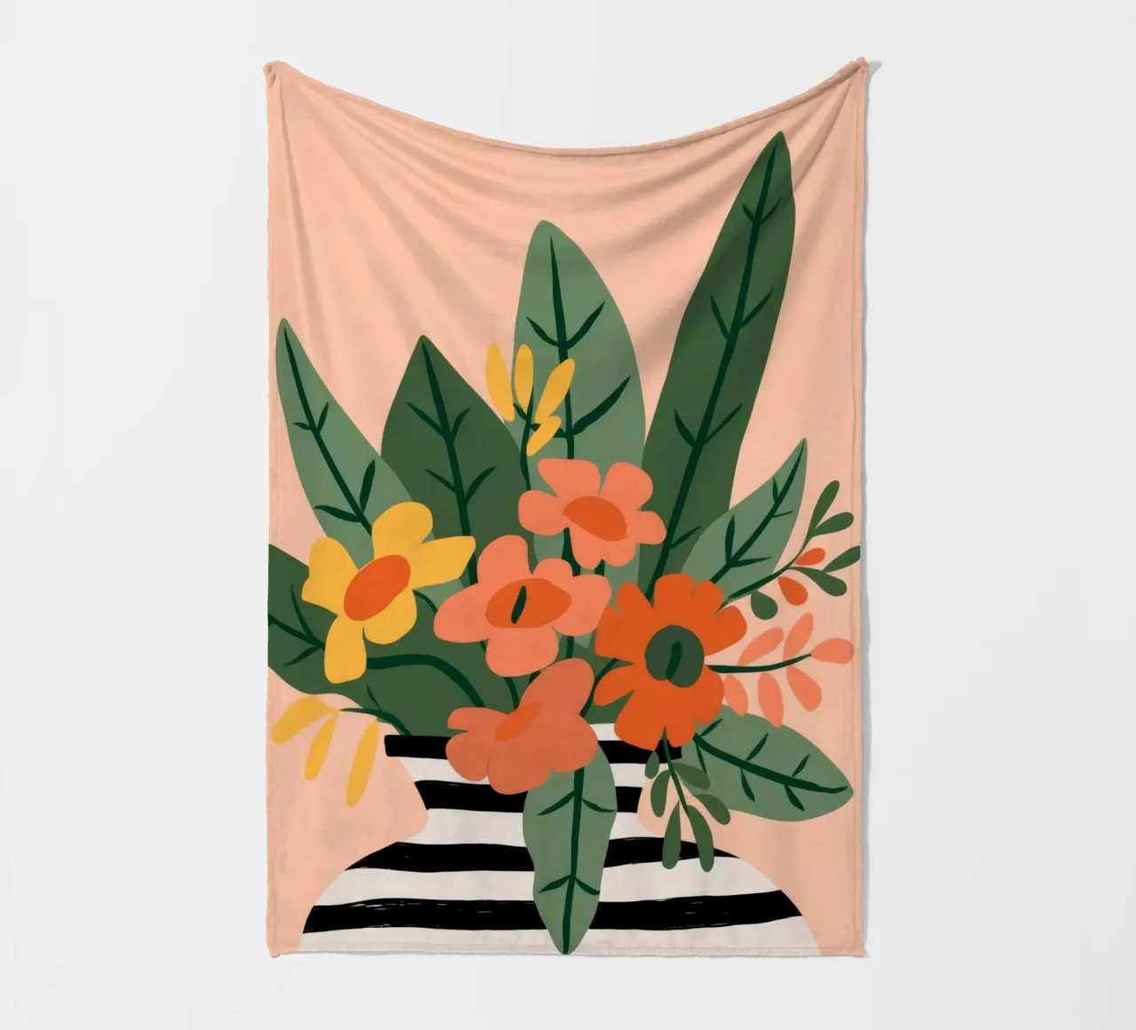 Vegetable Pattern fleece blanket by Seren Liodra