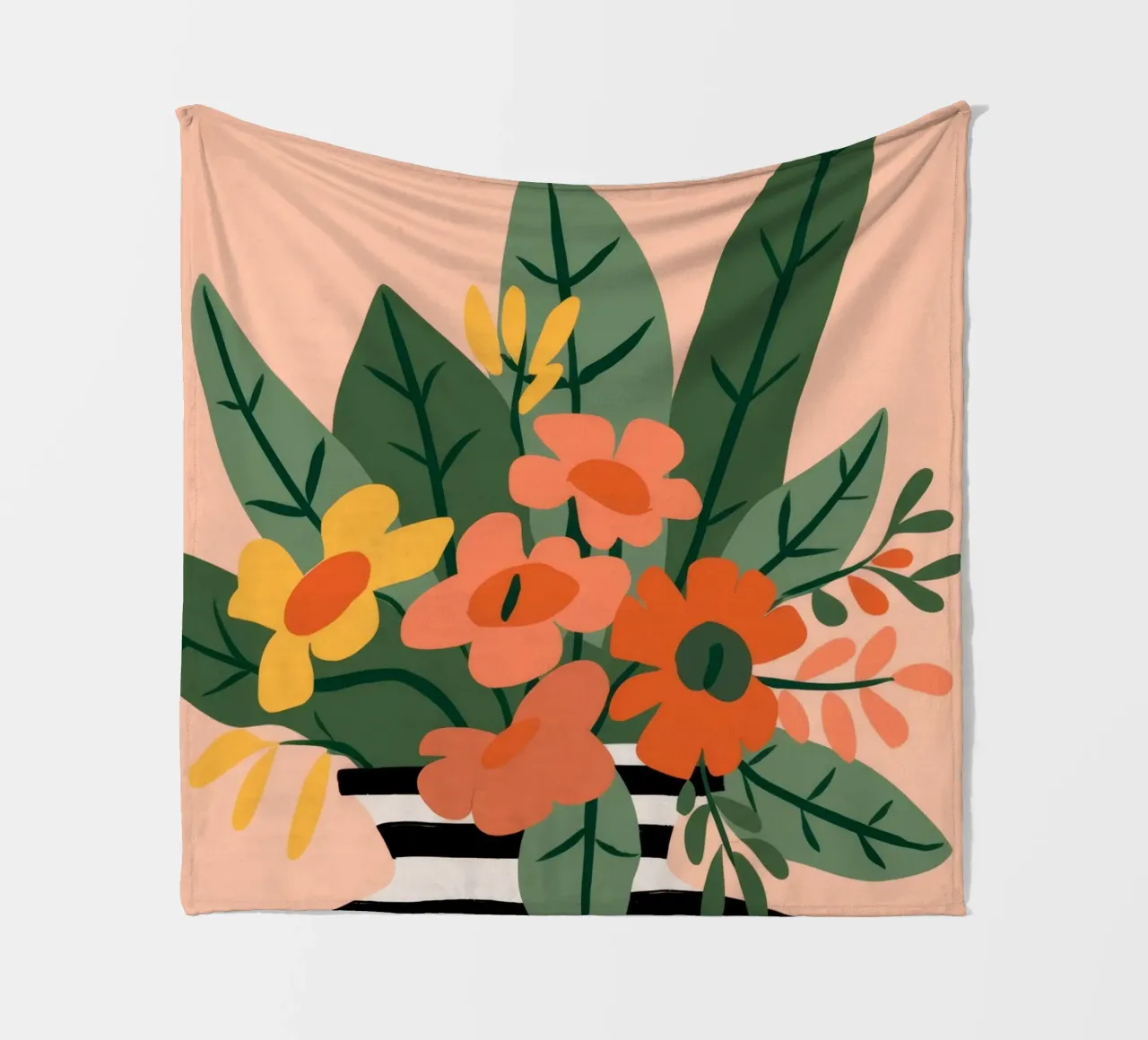 Vegetable Pattern fleece blanket by Seren Liodra