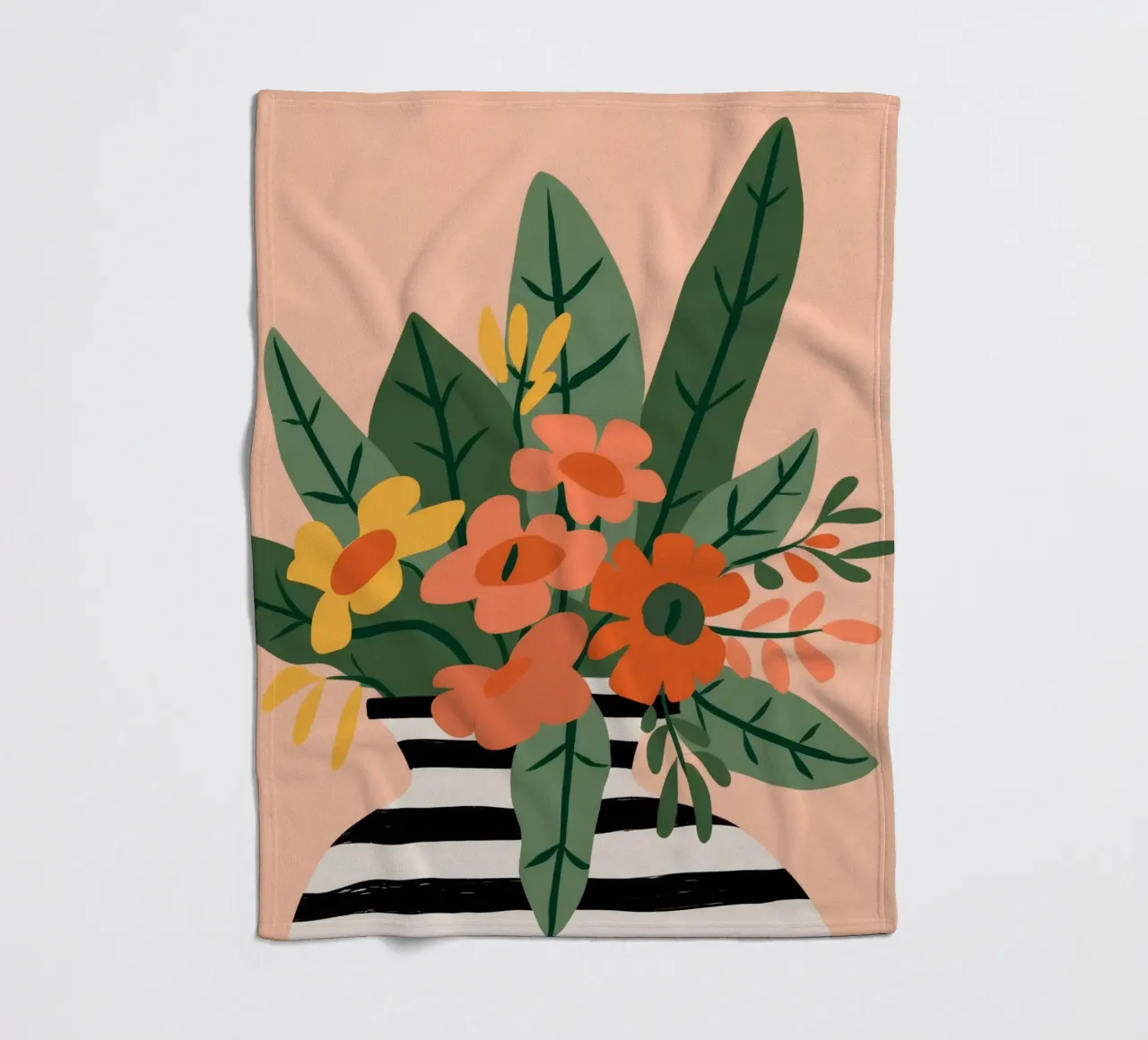 Vegetable Pattern fleece blanket by Seren Liodra