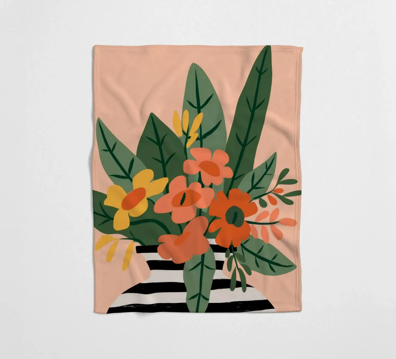 Vegetable Pattern fleece blanket by Seren Liodra