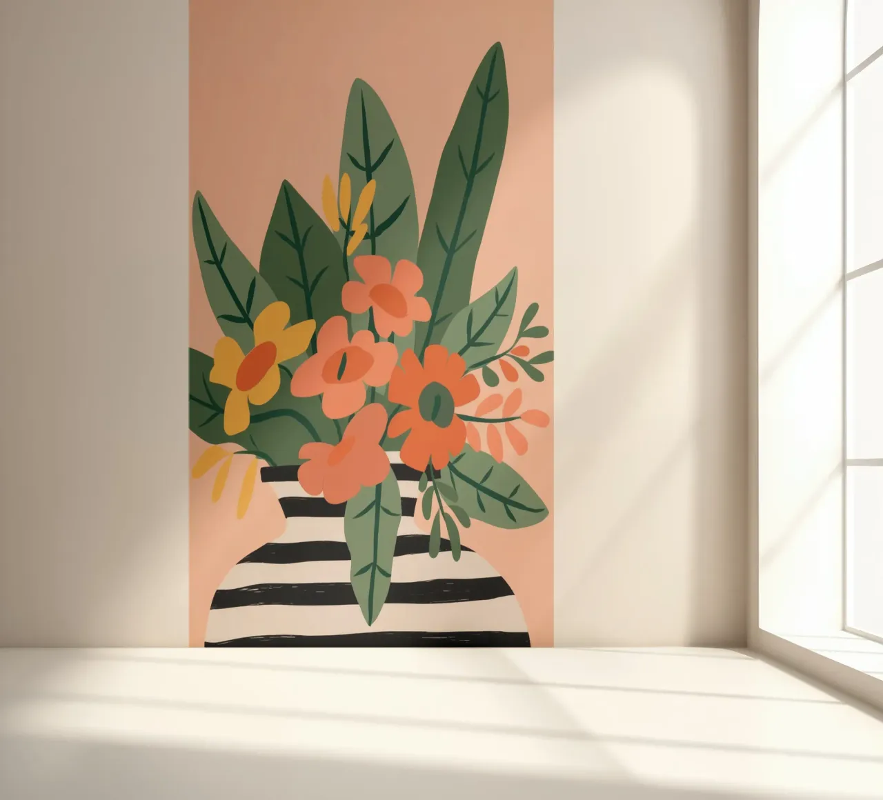 Groentepatroon fotobehang van Seren Liodra