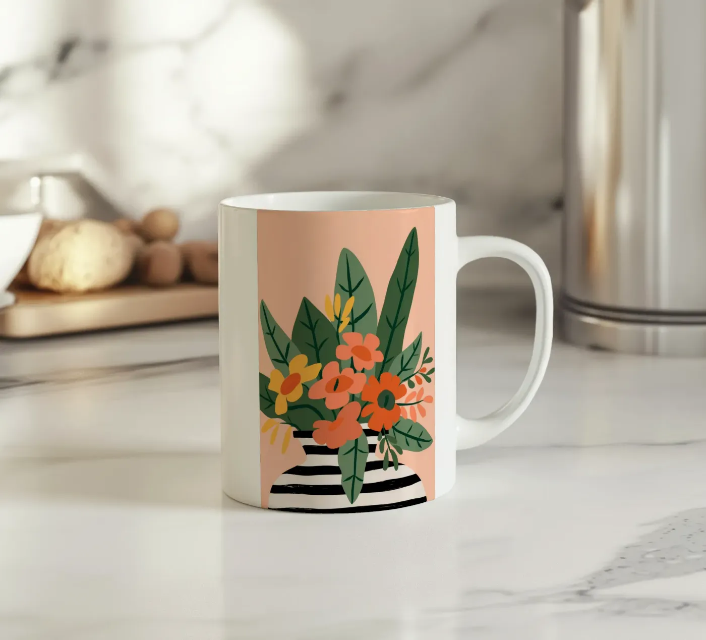 Gemüsemuster Keramik Tasse von Seren Liodra