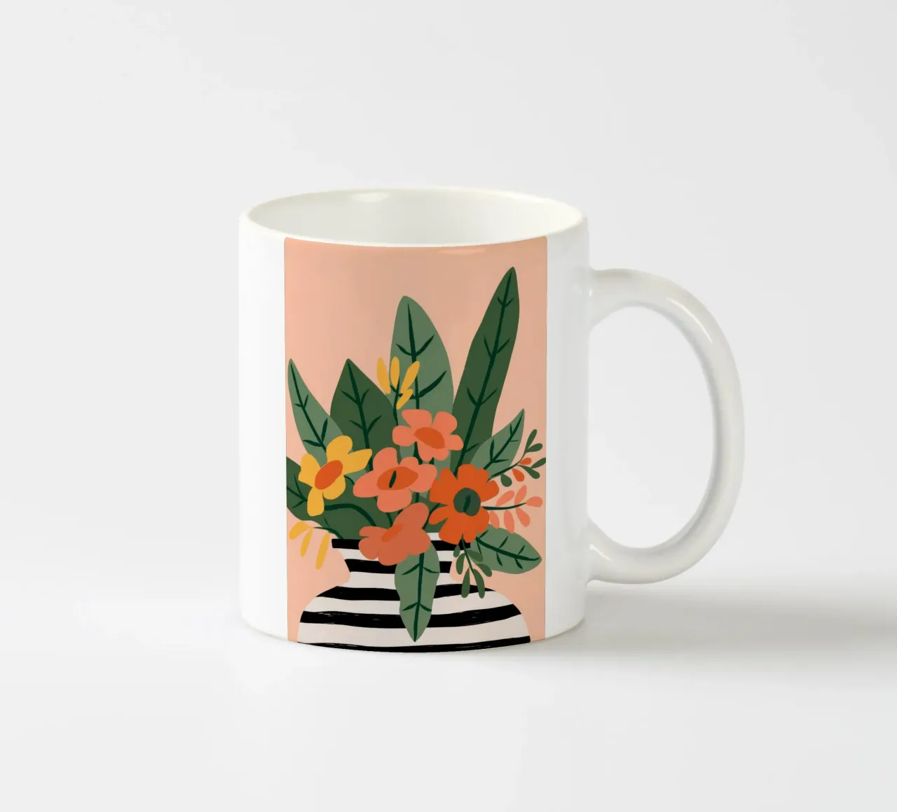 Vegetable Pattern ceramic mug by Seren Liodra