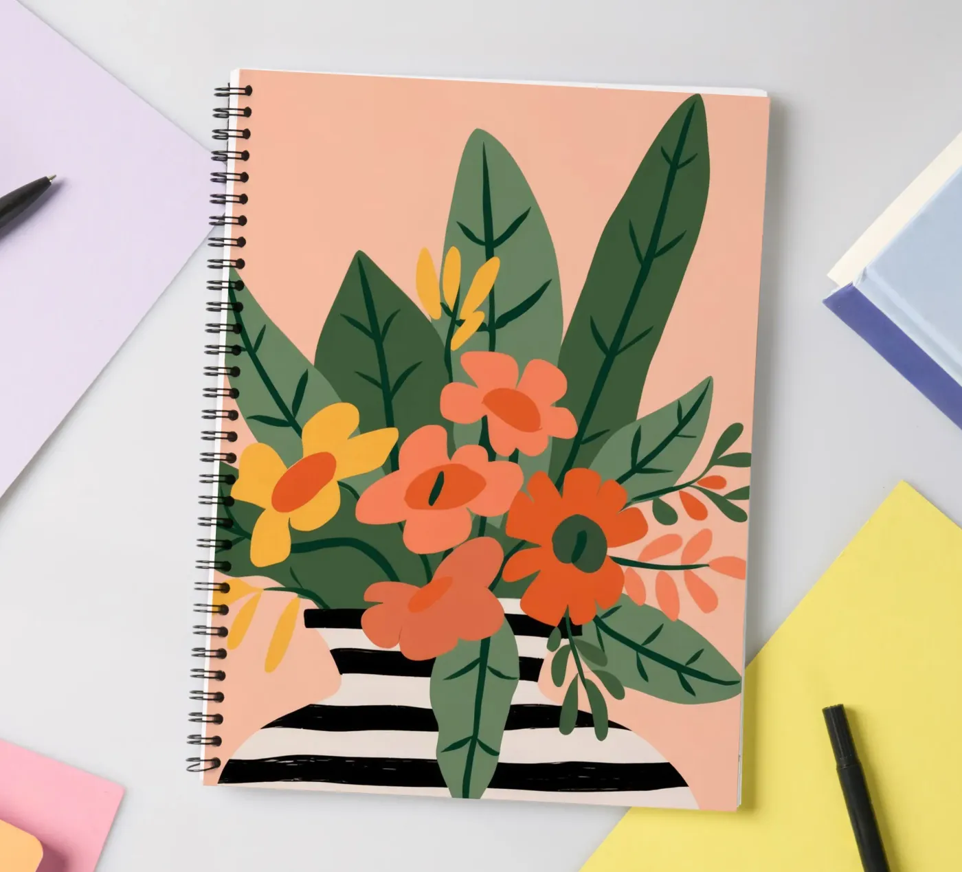 Vegetable Pattern spiral notebook by Seren Liodra