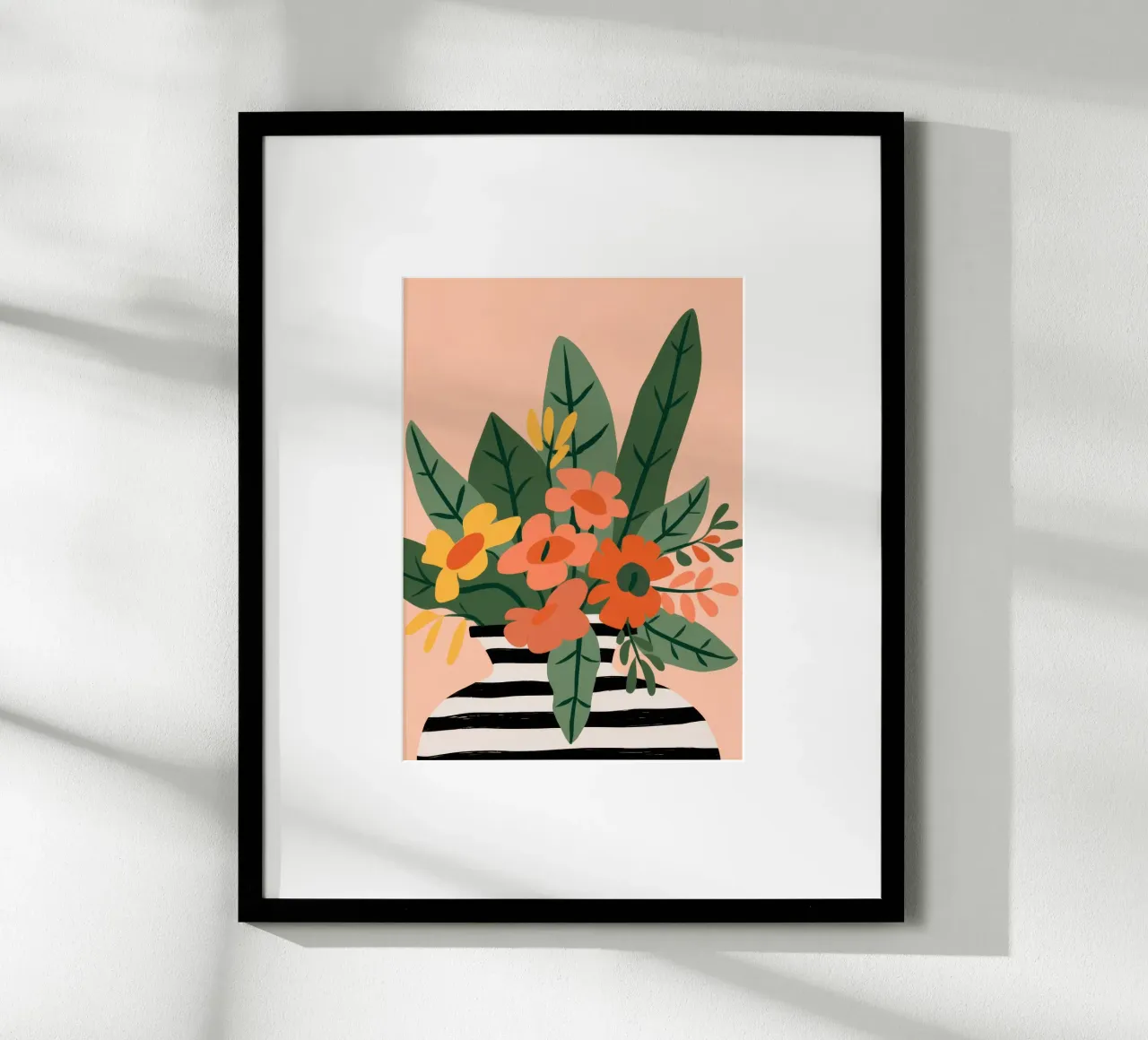 Modello vegetale poster con telaio in alluminio da Seren Liodra