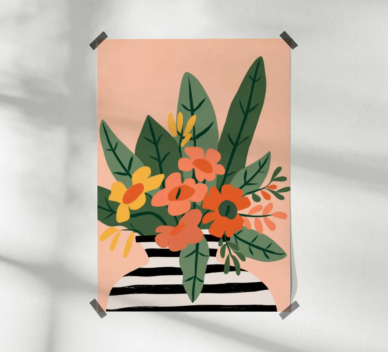 Modello vegetale poster con telaio in alluminio da Seren Liodra