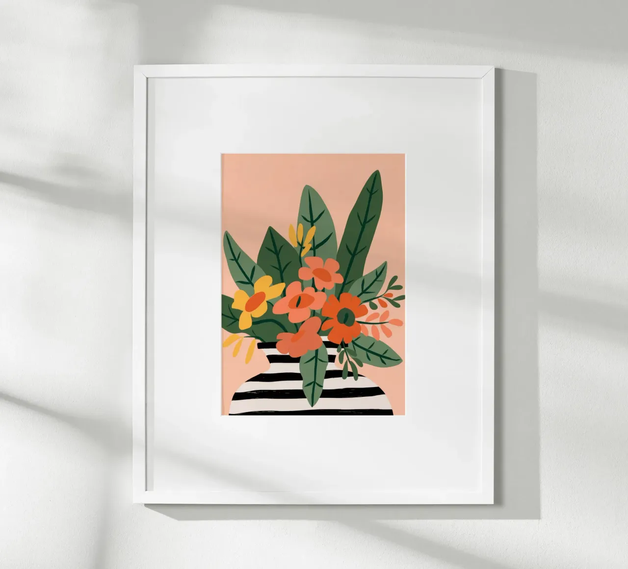 Modello vegetale poster con telaio in alluminio da Seren Liodra