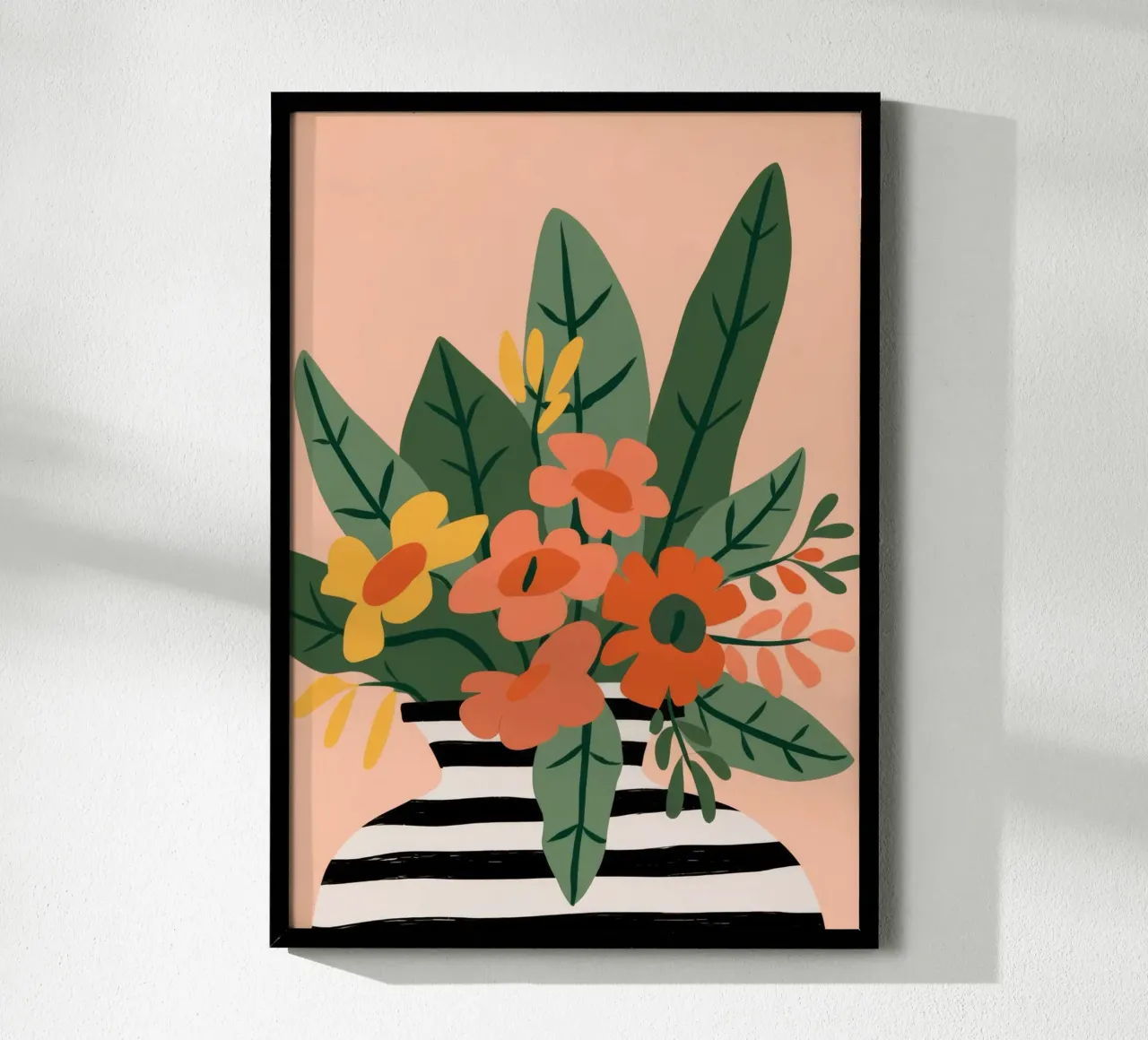 Modello vegetale poster con telaio in alluminio da Seren Liodra