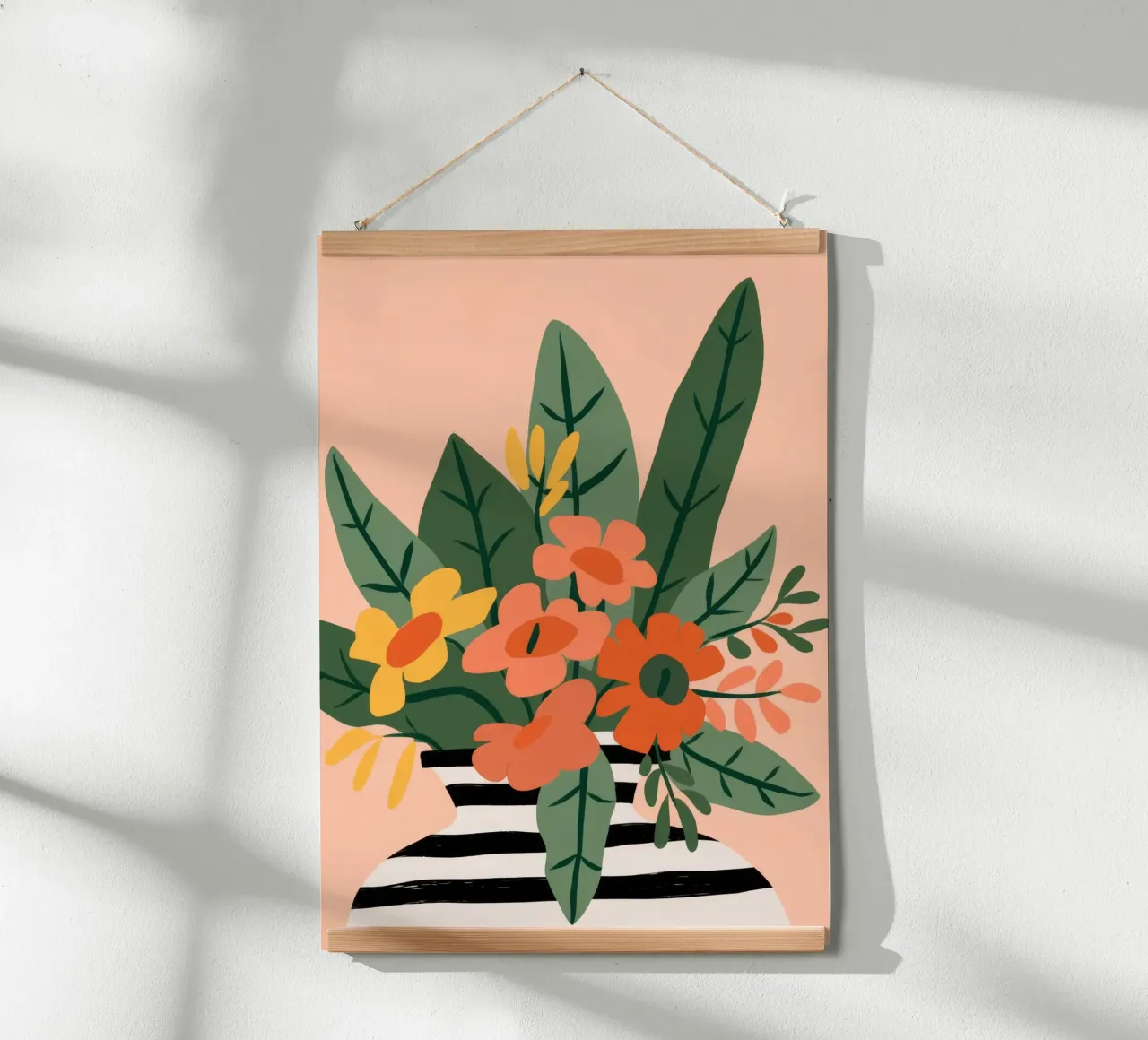 Modello vegetale poster con telaio in alluminio da Seren Liodra