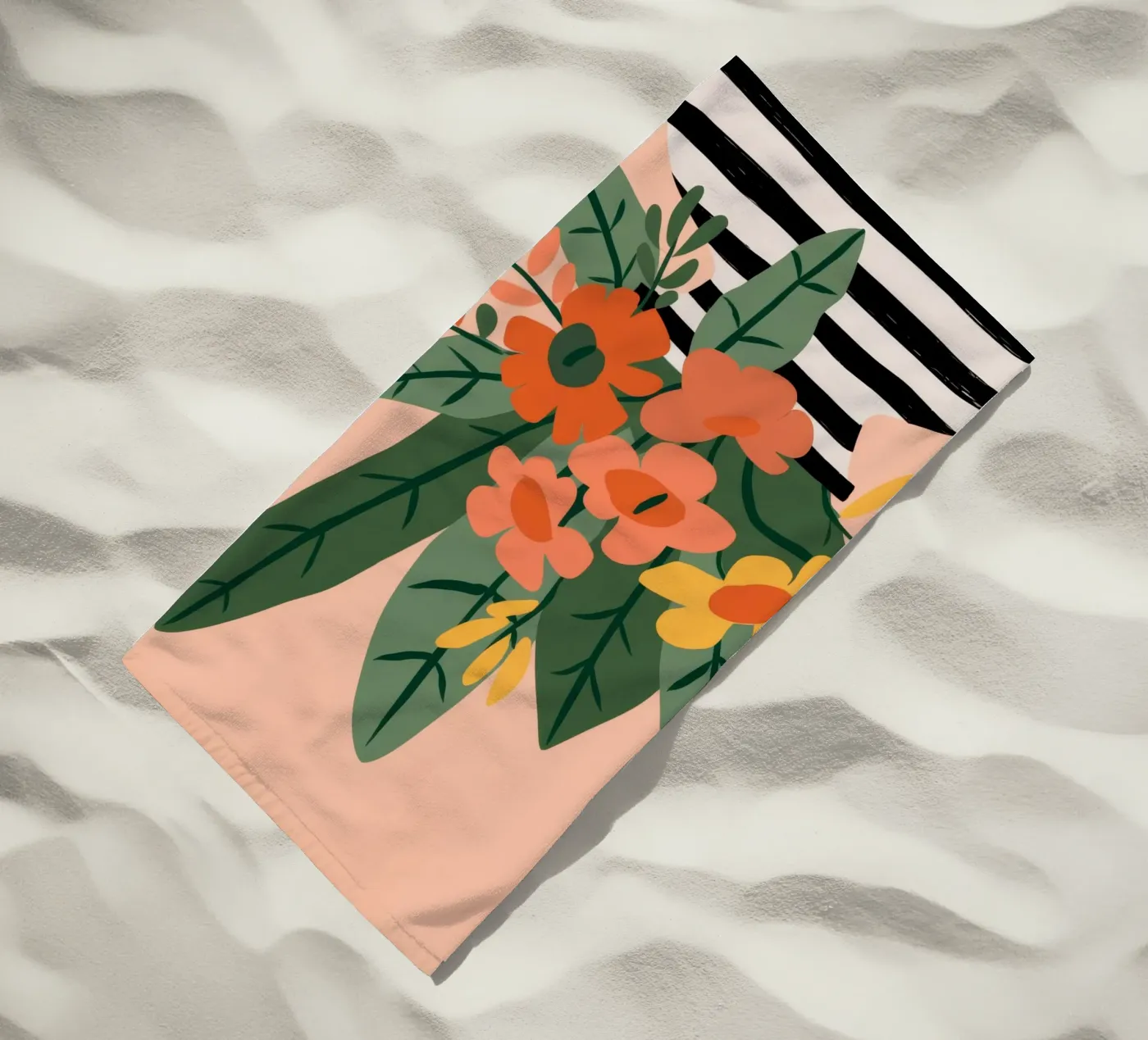 Vegetable Pattern beach towel by Seren Liodra