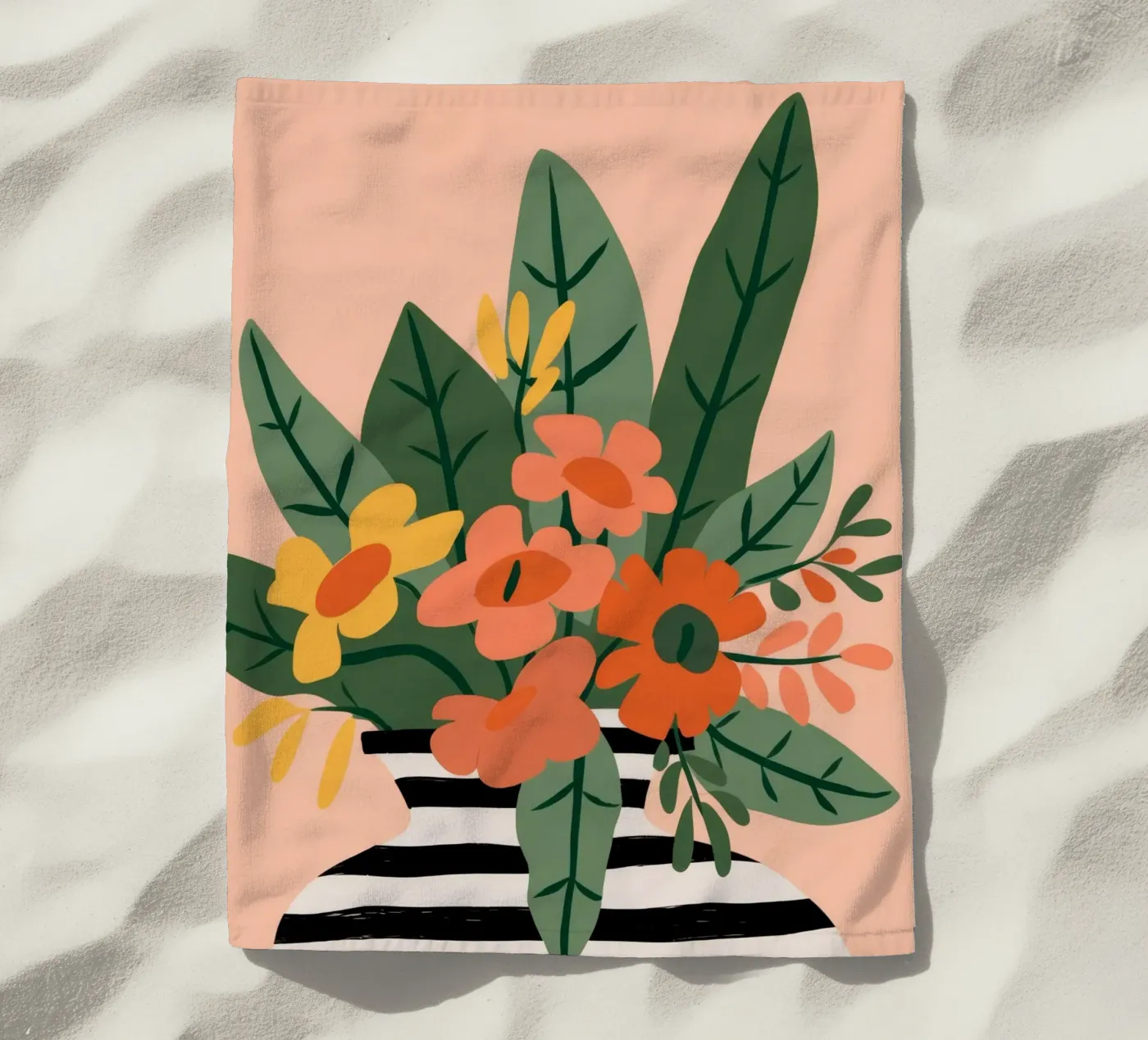Vegetable Pattern beach towel by Seren Liodra